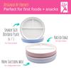 Elk and Friends Kids 6.7 Porcelain Divided Plates with Silicone Sleeves | Suitable for Babies/Kids/Toddlers | Microwave & Dishwasher Safe | Non Slip | Snack Dishes view 4
