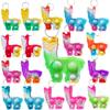 Roaqua 30 Packs Bulk Animal Fidget Mini pop Rainbow Keychain for Friend Birthday Summer Party Favors and Holiday Children Kids Students Prize view 1