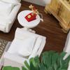Dollhouse Couch with Pillow 1 12 Scale Miniature Sofa Arm Chair Living Room Furniture Wooden Fabric Frame Single Reading Chair Artificial House Room Scene Decoration (White) view 3