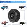 RC Wheel Set 4pcs Tires and Wheels Rims Pre-Glued SCT Tires for 1:10 RC Short Course Truck Slash 4x4 2WD VKAR 10SC HPI Losi SCT Redcat Blackout SC (Style B) view 2