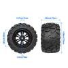 2.8 PreGlued RC Truck Wheels and Tires 12mm Hex w/Foam Inserts for Traxxas Rustler Stampede 4X4 VXL Hoss 4x4 Blackout XTE Pro 1/10 Scale RC Monster Truck Tyres Set (4-Pack) view 2