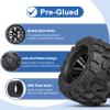 2.8 PreGlued RC Truck Wheels and Tires 12mm Hex w/Foam Inserts for Traxxas Rustler Stampede 4X4 VXL Hoss 4x4 Blackout XTE Pro 1/10 Scale RC Monster Truck Tyres Set (4-Pack) view 3