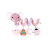 Jollybaby Crib Stroller Car Seat Toys for Baby 0-3-6-9-12 Months, Tummy Time Hanging Sensory Toys for Newborn with Music Box and Teether, Spiral Carseat Toy for Boys Girls Gifts (11-Sz Pink Elephant) view 1
