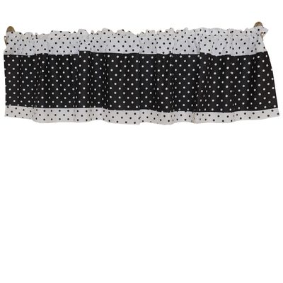 Zen Creative Designs Multi Colored Small Polka Dots Cotton Window Valance Home Dcor Bedroom Nursery Kitchen Window (58" Wide x 18" Long, Sushi)