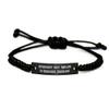 Funny Juggling Black Rope Bracelet, Introvert but Willing to Discuss Juggling, Present for Friends, Inspire Gifts from view 1