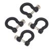 BOLIDORC 1:10 RC Tow Shackles D-Ring Trailer Buckles for 1/10 Scale RC Rock Crawler SCX10 Tamiya CC01 TRX4 D90 D110 RC Car Truck Accessories (4 PCS Black) view 1