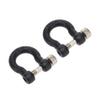 BOLIDORC 1:10 RC Tow Shackles D-Ring Trailer Buckles for 1/10 Scale RC Rock Crawler SCX10 Tamiya CC01 TRX4 D90 D110 RC Car Truck Accessories (4 PCS Black) view 2