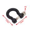 BOLIDORC 1:10 RC Tow Shackles D-Ring Trailer Buckles for 1/10 Scale RC Rock Crawler SCX10 Tamiya CC01 TRX4 D90 D110 RC Car Truck Accessories (4 PCS Black) view 3