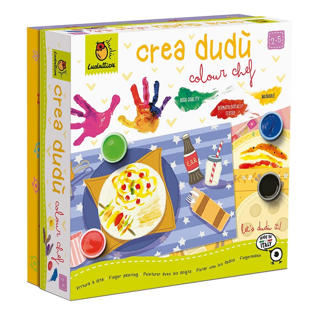 Ludattica - Create Duo Colour Chef Finger Painting Set, Multicoloured (XOT-LD21214)