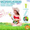 La Granja de Zenon 15" Inch Kids Guitar Toys with 4 Strings Keep Tones,Kids Ukulele for Beginner,Mini Ukulele Guitar Musical Instruments Educational Learning Toys for Toddler Thanksgiving Christmas view 2