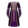 Alvivi Kids Girls Renaissance Medieval Costume Princess Faire Dress Retro Gown for Halloween Party Purple 6 Years view 1