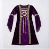 Alvivi Kids Girls Renaissance Medieval Costume Princess Faire Dress Retro Gown for Halloween Party Purple 6 Years view 3