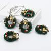 10 Pieces Mini Artificial Christmas Wreaths Ornaments, Dollhouse Miniature Christmas Wreath Doll House Mini Xmas Wreath for Dollhouse Door Windows Christmas Tree Decoration (Gold Bell) view 2