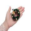 10 Pieces Mini Artificial Christmas Wreaths Ornaments, Dollhouse Miniature Christmas Wreath Doll House Mini Xmas Wreath for Dollhouse Door Windows Christmas Tree Decoration (Gold Bell) view 3