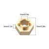 4pcs 7mm Brass Hex Wheel Hubs with Locknuts Hex Sleeve Wrench for AXIAL SCX24 AXI90081 Upgrades 1/24 RC Crawler Car view 2