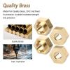 4pcs 7mm Brass Hex Wheel Hubs with Locknuts Hex Sleeve Wrench for AXIAL SCX24 AXI90081 Upgrades 1/24 RC Crawler Car view 3