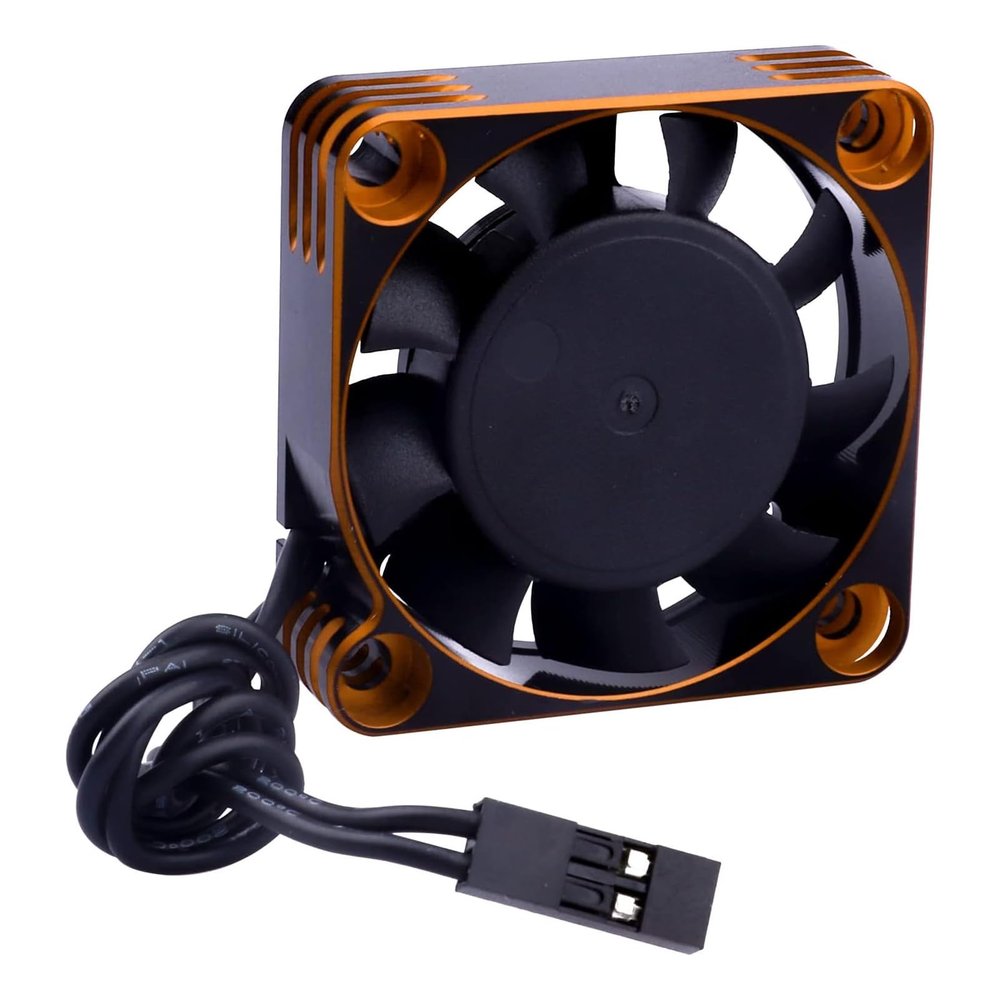 RC Car Motor Cooling Fan Heatsink 16000RPM Brushless ESC Cooling Fan 40x40mm for RC Car 1/8 1/10 540 550 Motor (Gold)