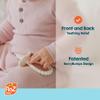 RaZbaby RaZberry Plus Baby Teether  Easy-to-Hold Toy for Front & Back Teething Relief, BerryBumps Texture for Sensory Development, Soothes Sore Gums, BPA-Free, Great Gift for Babies 3M+  White view 2
