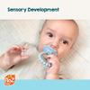 RaZbaby RaZberry Plus Baby Teether  Easy-to-Hold Toy for Front & Back Teething Relief, BerryBumps Texture for Sensory Development, Soothes Sore Gums, BPA-Free, Great Gift for Babies 3M+  White view 3