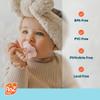 RaZbaby RaZberry Plus Baby Teether  Easy-to-Hold Toy for Front & Back Teething Relief, BerryBumps Texture for Sensory Development, Soothes Sore Gums, BPA-Free, Great Gift for Babies 3M+  White view 4