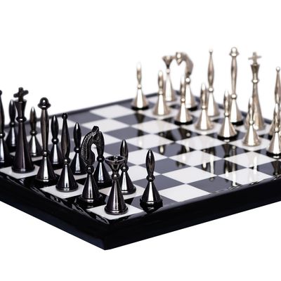 12 Inch Large Minnar Collectible Premium Brass Chess Pieces Chess Set for Adults, Kids Chess Board Game