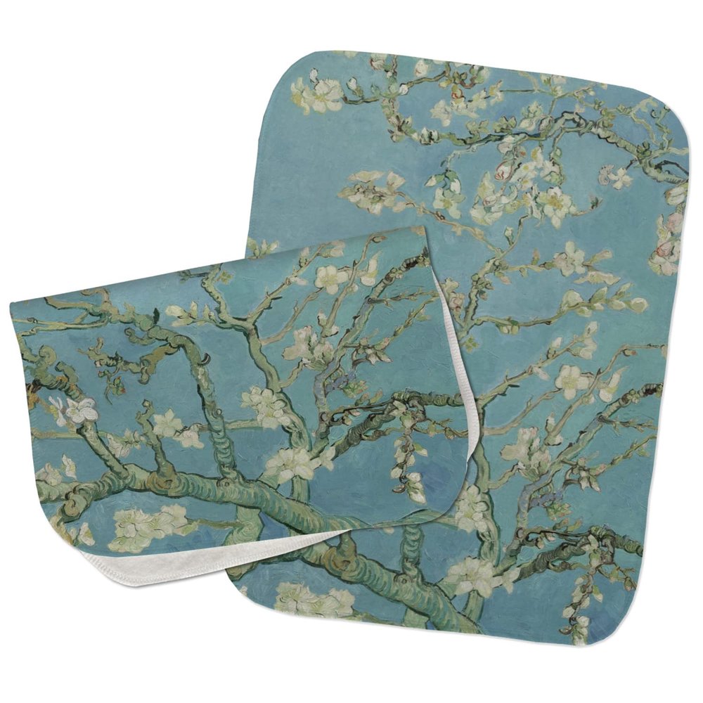 Almond Blossoms Burp Cloths - Fleece - Set of 2