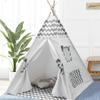 Ukadou Boys Teepee Tent for Kids Teepee Baby Teepees for Boys Girls Baby Kids Tent Indoor Tepee Grey Chevron Tepees Toddler Tent with Floor & Carry Case view 1