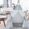 Ukadou Boys Teepee Tent for Kids Teepee Baby Teepees for Boys Girls Baby Kids Tent Indoor Tepee Grey Chevron Tepees Toddler Tent with Floor & Carry Case view 3
