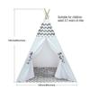Ukadou Boys Teepee Tent for Kids Teepee Baby Teepees for Boys Girls Baby Kids Tent Indoor Tepee Grey Chevron Tepees Toddler Tent with Floor & Carry Case view 4