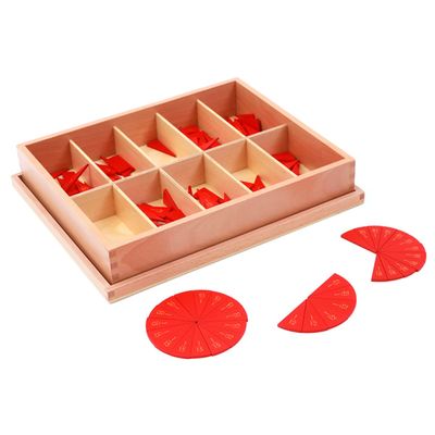 Gudong Baby Toy Montessori Cut-Out Labeled Fraction Circles 1-10 and 11-20 Teaching Aids Preschool Kids Math Fraction Education Toys (11-20 decompositio)