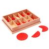 Gudong Baby Toy Montessori Cut-Out Labeled Fraction Circles 1-10 and 11-20 Teaching Aids Preschool Kids Math Fraction Education Toys (11-20 decompositio) view 1