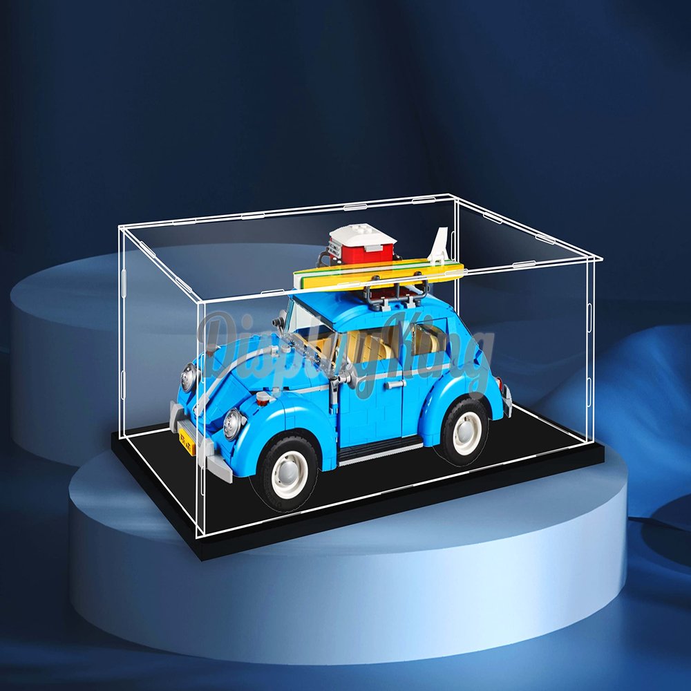 Acrylic Display case Compatible with Volkswagen Beetle 10252 -3mm Thickness (Model Set is not Included) (No Background)