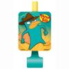 Phineas and Ferb Birthday Party Supplies Bundle Pack includes 16 Plates, 1 Table Cover, 16 Blowouts (Bundle for 16) view 4