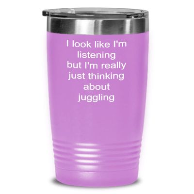 Juggling Tumbler Just thinking about juggling 20oz, Magenta