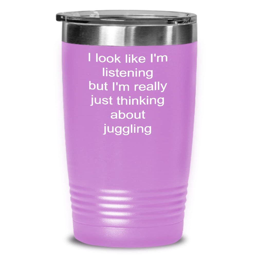 Juggling Tumbler Just thinking about juggling 20oz, Magenta