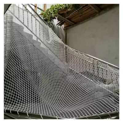 KUAIE Outdoor Construction Safety Net Nylon Protection Net Decor Safety Net Stair Fall Prevention Net White Customizable Color : 10cm mesh, Size : 3x5m(10x16ft)
