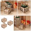 Kisangel Miniature Wooden Storage Basket Model 3Pcs Dollhouse Crates Miniature Baskets for Dollhouse Decor Fairy Garden Accessories 1.96X1.69X1.29 Inches view 4