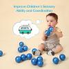 GUESVOT Ball Pit Balls for Kids, Plastic Refill 2.2 Inch Balls, 100 Pack, Bright Colors, Phthalate and BPA Free, Includes a Reusable Storage Bag with Zipper Christmas Decoration Xmas Gift(Pear Blue) view 4