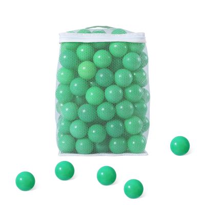 GUESVOT Ball Pit Balls for Kids, Plastic Refill 2.2 Inch Balls, 100 Pack, Bright Colors, Phthalate and BPA Free, Includes a Reusable Storage Bag with Zipper Christmas Decoration Xmas Gift(Green)