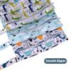 eaxin 3pcs Cloth Diaper Wet Dry Bags Waterproof Reusable with Two Zippered Pockets Travel Beach Pool Daycare Soiled Baby Items Yoga Gym Bag for Swimsuits or Wet Clothes (Dinosaur,Polar bear) view 3