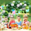 Balloon Garland Arch Kit Green, 107PCS Green White Balloon Arch Kit Balloon Garland, Latex Balloons With Confetti Balloons For Birthday Decoration Wedding Baby Shower Decoration Jungle Party Supplies view 4