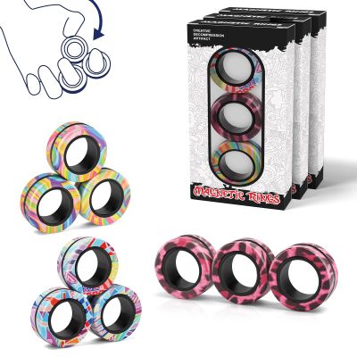 Magnetic Rings Fidget Toy Set, Idea ADHD Fidget Toys (A9-1)