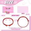 Junkin 60 Sets Class Valentines Gifts for Kids Students Knot Bracelets with Cards Classroom Valentines Party Favors, Our Class Would "knot" Be The Same Without You(Square Card) view 2