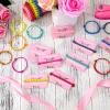 Junkin 60 Sets Class Valentines Gifts for Kids Students Knot Bracelets with Cards Classroom Valentines Party Favors, Our Class Would "knot" Be The Same Without You(Square Card) view 3