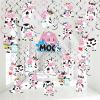 30 Pcs Cow Print Birthday Party Supplies Cow Hanging Swirl Pink Cow Party Decorations Moo Moo Party Decorations Cow 1st 2nd Bday Birthday Party Supplies for Ceiling Baby Shower Farm Animals Decor view 1