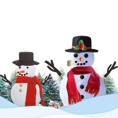 15/16Pcs Snowman Kit First Snowman Decorating Kit Snowman Making Kit Winter Party Kids Outdoor Toys Decoration Christmas Holiday Decoration Gift