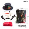 15/16Pcs Snowman Kit First Snowman Decorating Kit Snowman Making Kit Winter Party Kids Outdoor Toys Decoration Christmas Holiday Decoration Gift view 2
