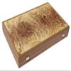 Manopoulos Luxury Olive Burl 15-inch Backgammon Set with Side Storage and Accessories view 2