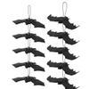 Froiny 10pcs Halloween Hanging Bats Fake Rubber Bats Realistic Spooky Hanging Toy for Halloween Decoration Party Supplies view 1