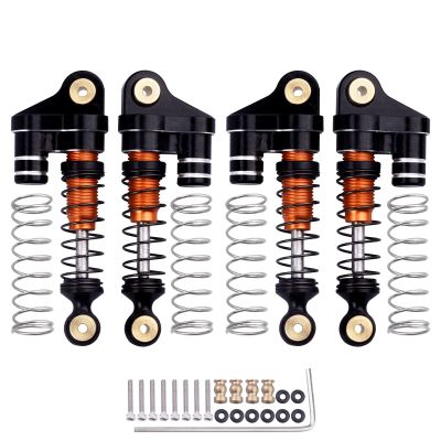 CrazyHobby 36mm Shocks Aluminum Threaded Adjustable for Axial SCX24 Deadbolt Gladiator C10 B-17 JLU 1/24 RC Crawler Upgrade Parts Accessories (Orange)